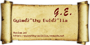 Gyimóthy Eulália névjegykártya
